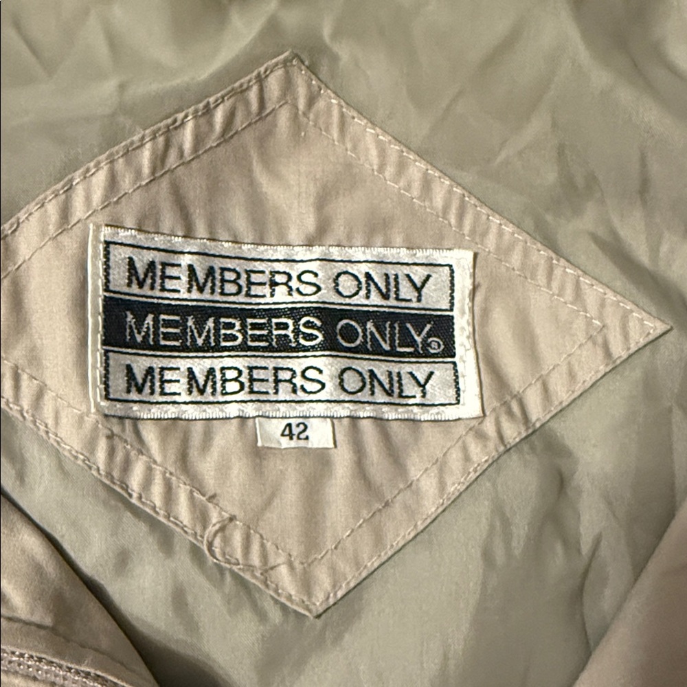 Members Only Light Tan Jacket - Picture 3 of 4